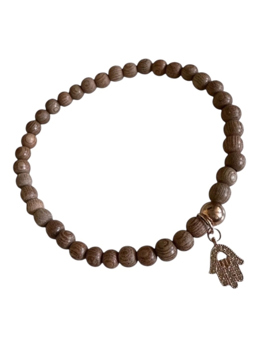 Classic Rosewood Hamsa Bracelet Rose Gold Filled 6.5” NEW